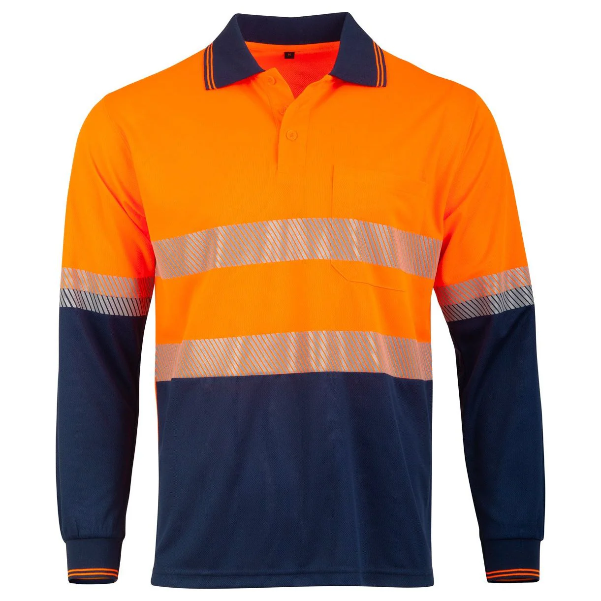 Winning Spirit Unisex Hi Vis Cooldry Segmented LS Polo (SW86)