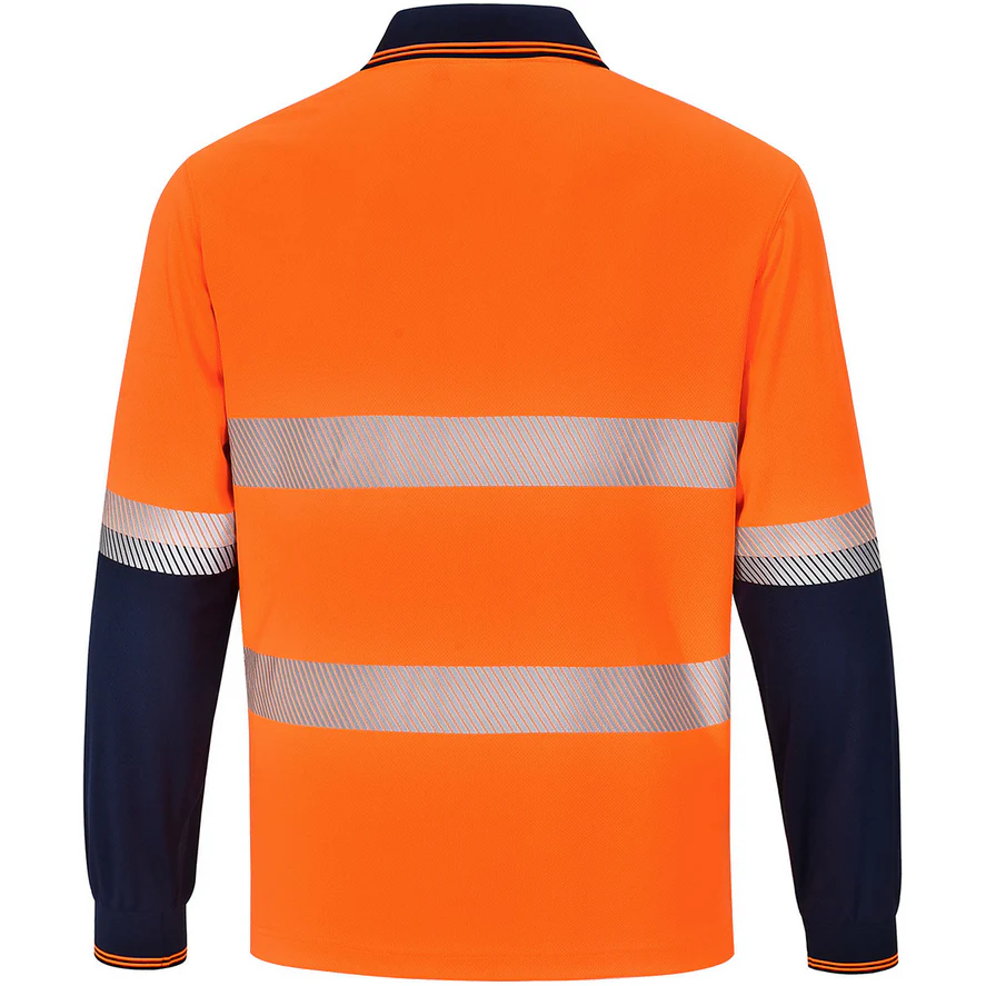 Winning Spirit Unisex Hi Vis Cooldry Segmented LS Polo (SW86) - Image 4