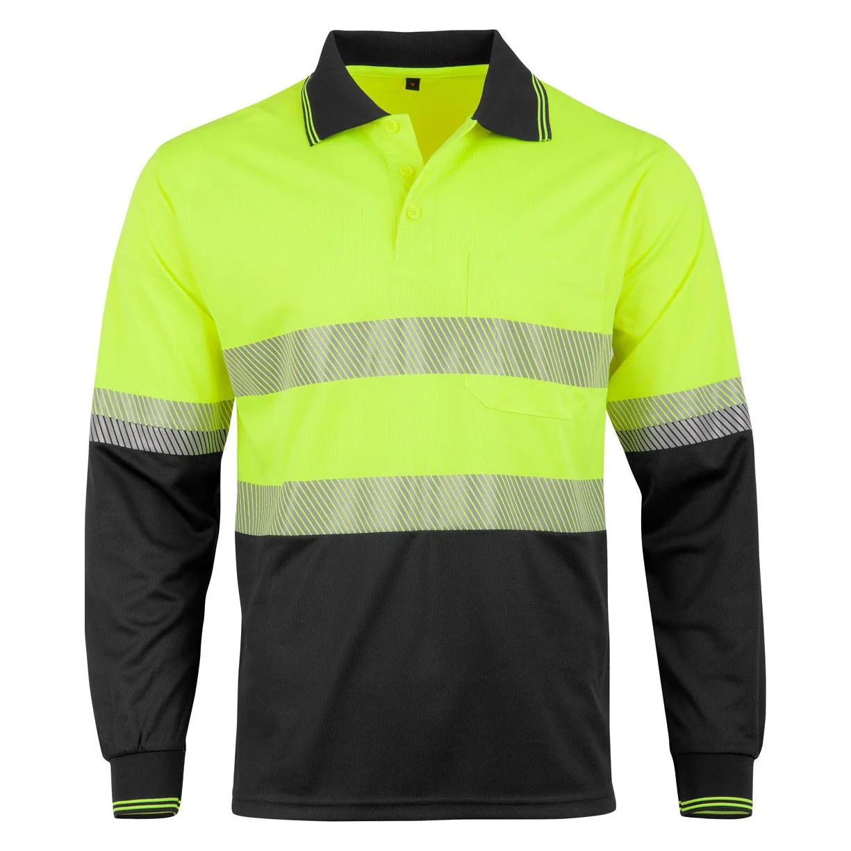 Winning Spirit Unisex Hi Vis Cooldry Segmented LS Polo (SW86) - Image 7