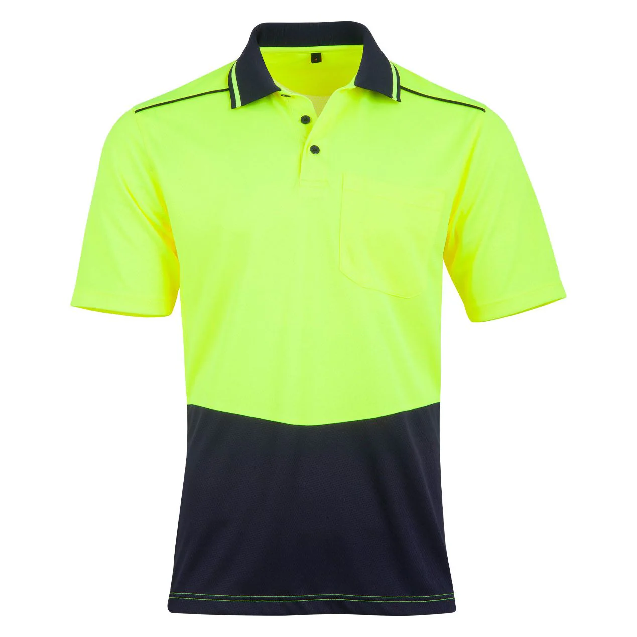 Winning Spirit Unisex Hi-Vis Bamboo Charcoal SS Polo (SW81) - Image 2