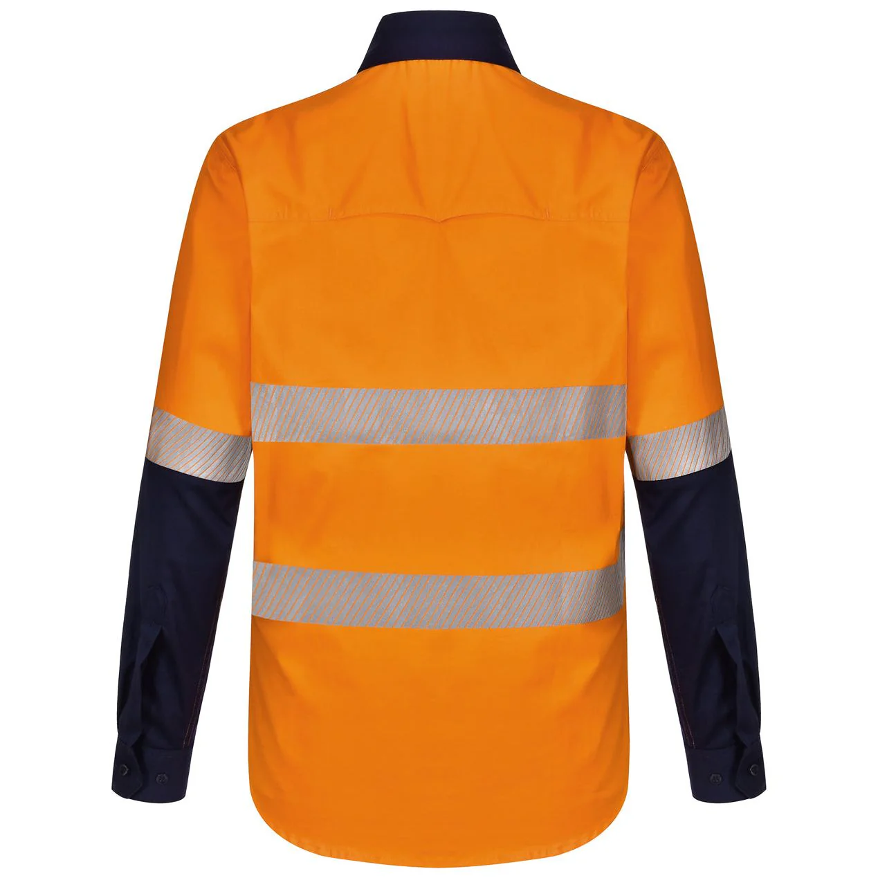 Winning Spirit Unisex Hi Vis Cool Breeze Safety Long Sleeve Shirt with Segmented Reflective Tape (SW83) - Image 3