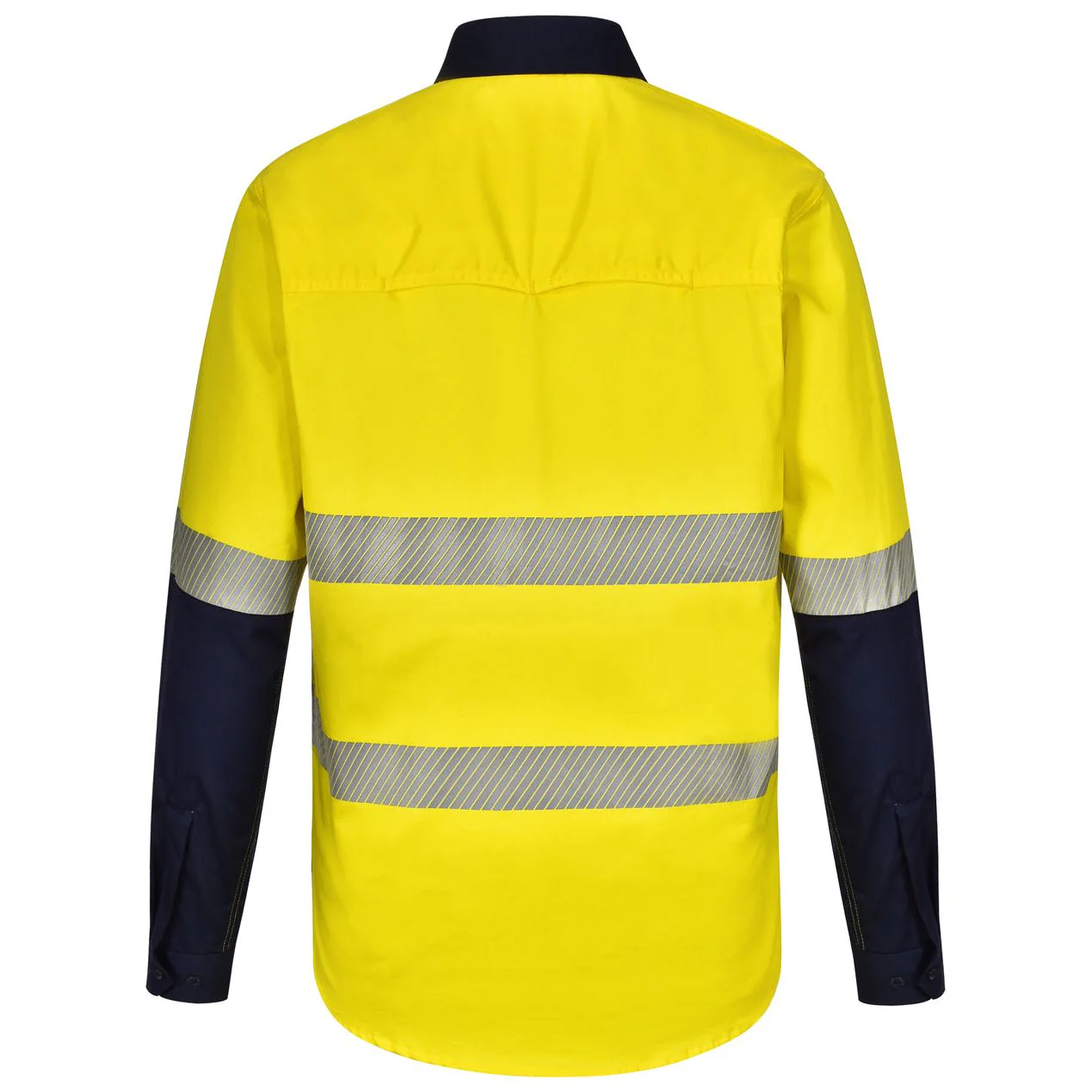 Winning Spirit Unisex Hi Vis Cool Breeze Safety Long Sleeve Shirt with Segmented Reflective Tape (SW83) - Image 4
