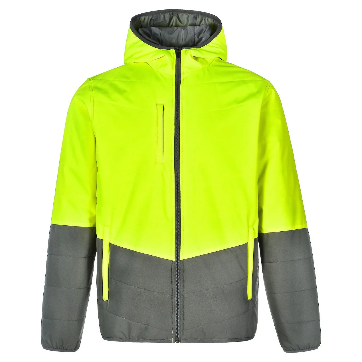 Winning Spirit Unisex Hi Vis Modern Styling Hooded Puffer Jacket - (SW80) - Image 3
