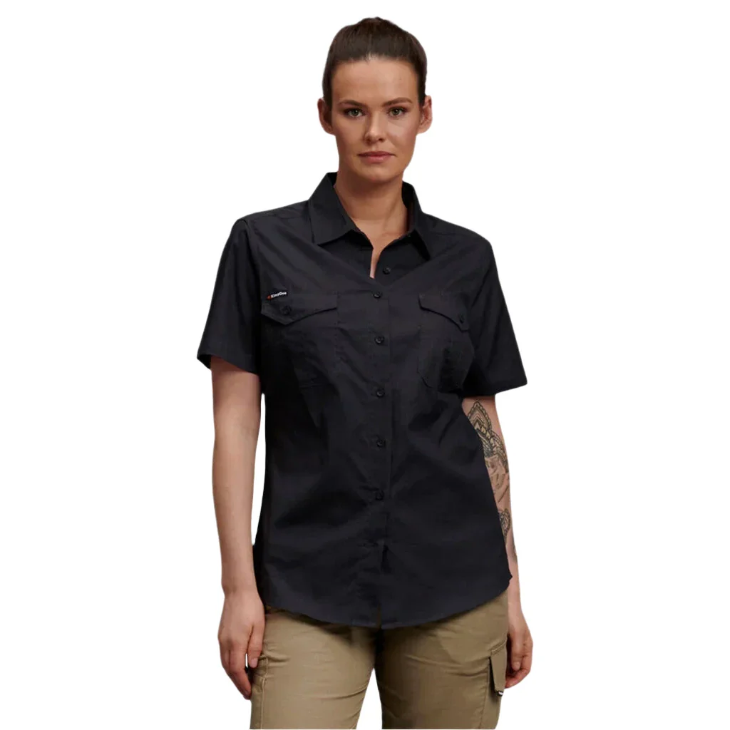 KingGee Women's Workcool 2 Lightweight Short Sleeve Work Shirt (K44205) - Image 2