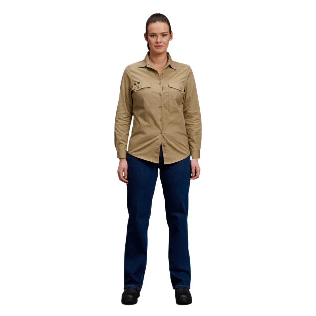 KingGee Women's Workcool 2 Long Sleeve Ripstop Work Shirt (K69880) - Image 3