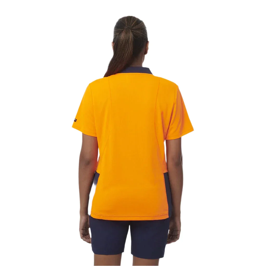KingGee Women's Workcool Hyperfreeze Hi-Vis Short Sleeve Polo Shirt (K44735) - Image 5