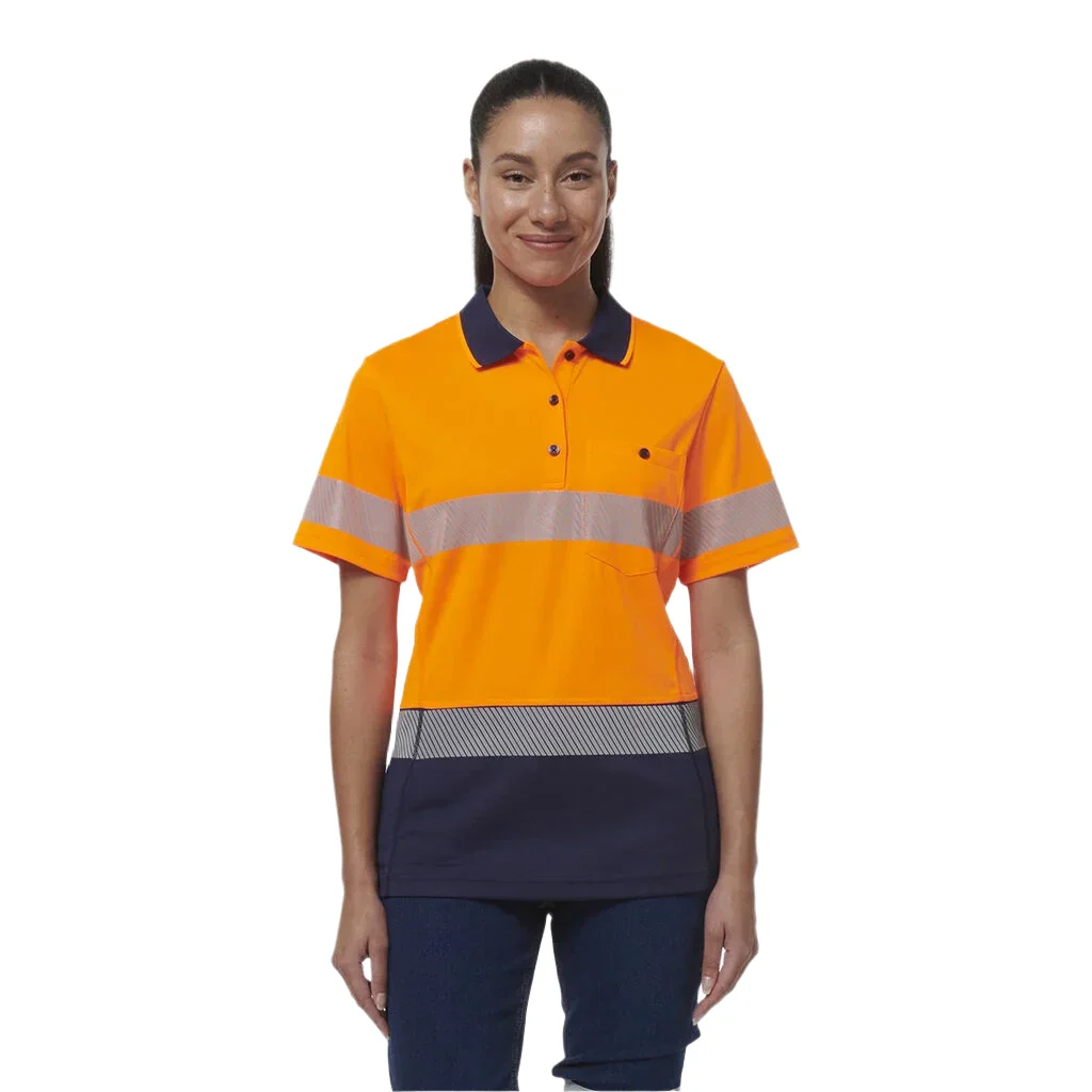 KingGee Women's Workcool Hyperfreeze Spliced Short Sleeve Polo with Segmented Tape (K44224) - Image 5