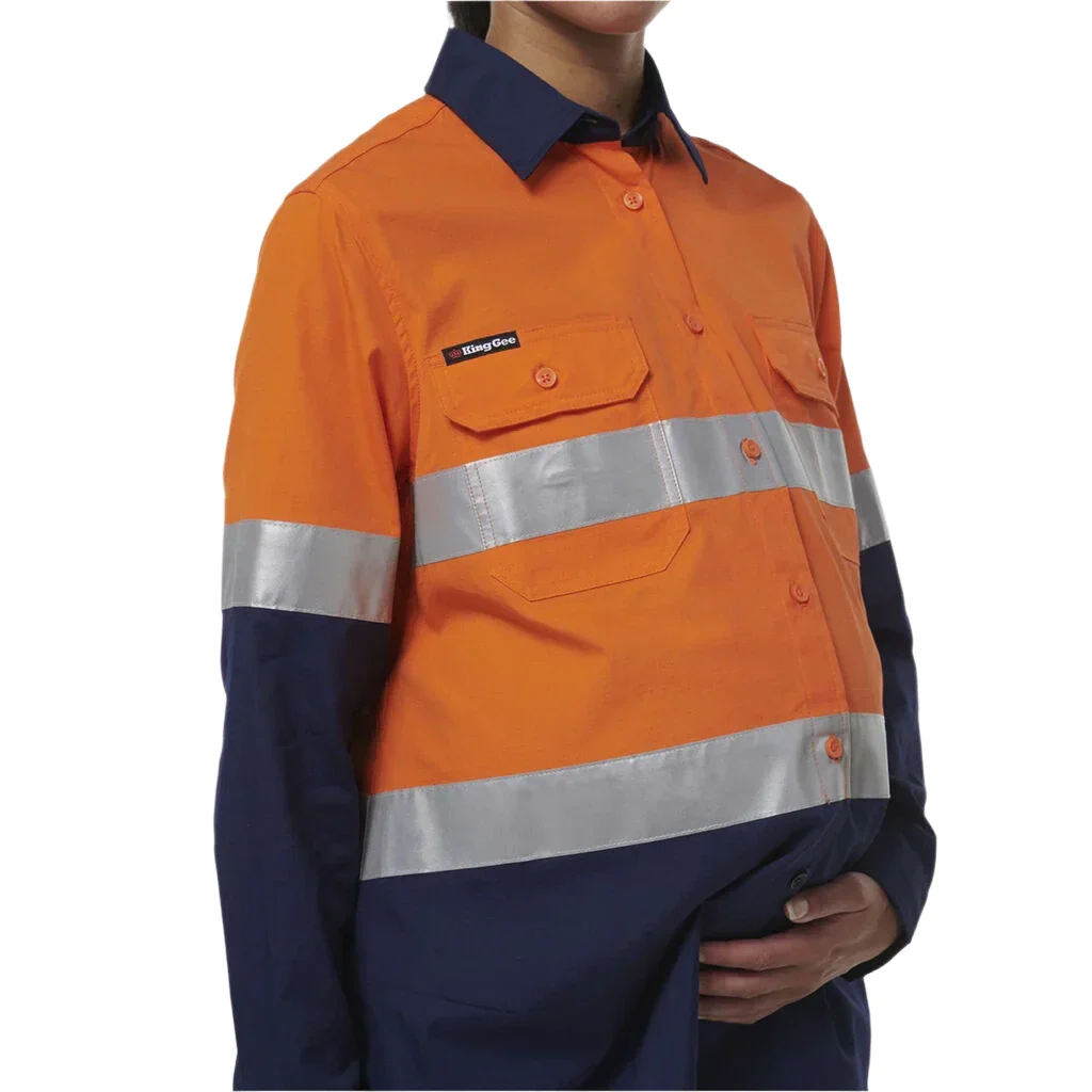 KingGee Women's Workcool Maternity Reflective Shirt (K44234) - Image 5
