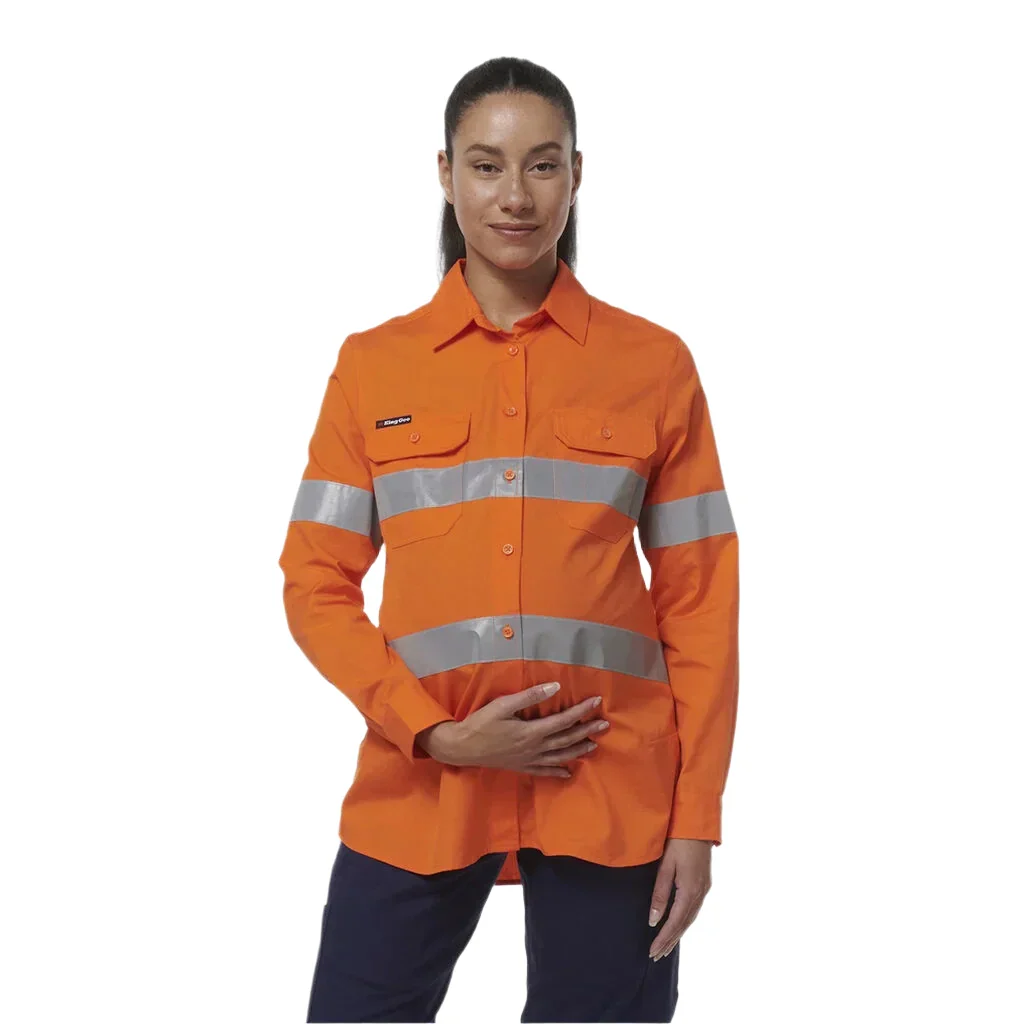 KingGee Women's Workcool Maternity Reflective Shirt (K44235)