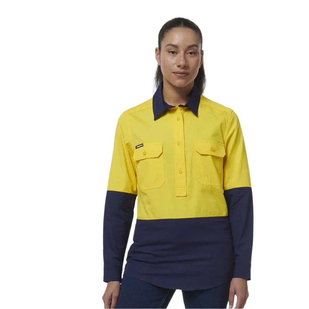 KingGee Women's Workcool Vented Closed Front Spliced Shirt (K44211)