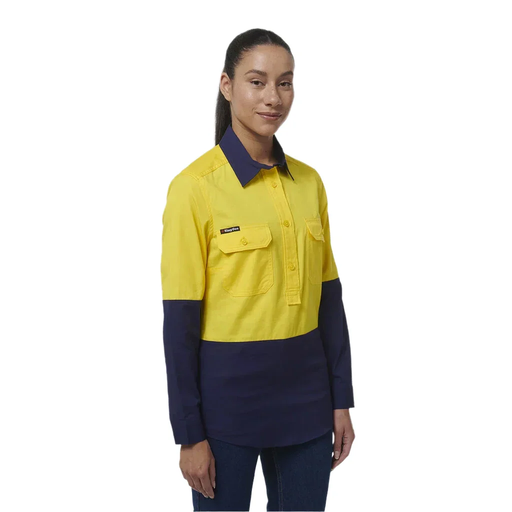 KingGee Women's Workcool Vented Closed Front Spliced Shirt (K44211) - Image 6