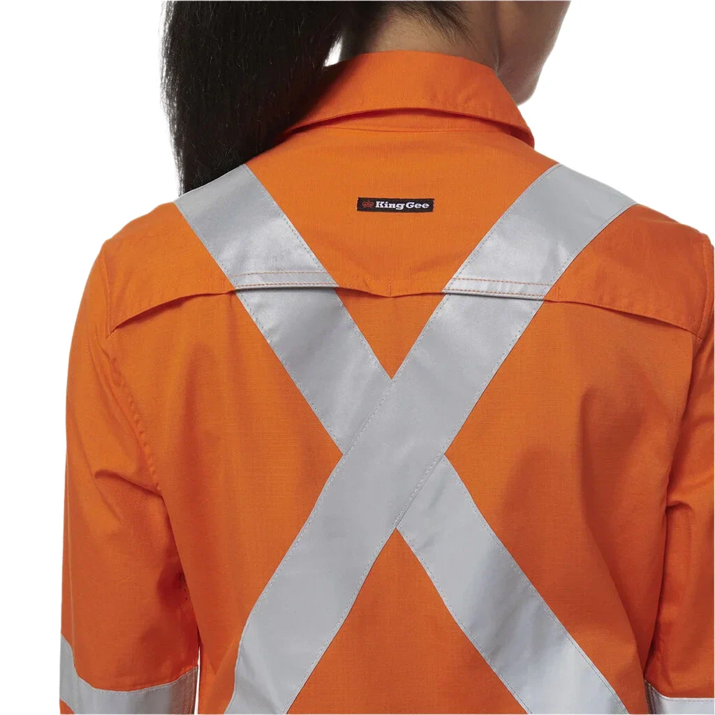 KingGee Women's Workcool Vented NSW Rail Shirt (K44203) - Image 2