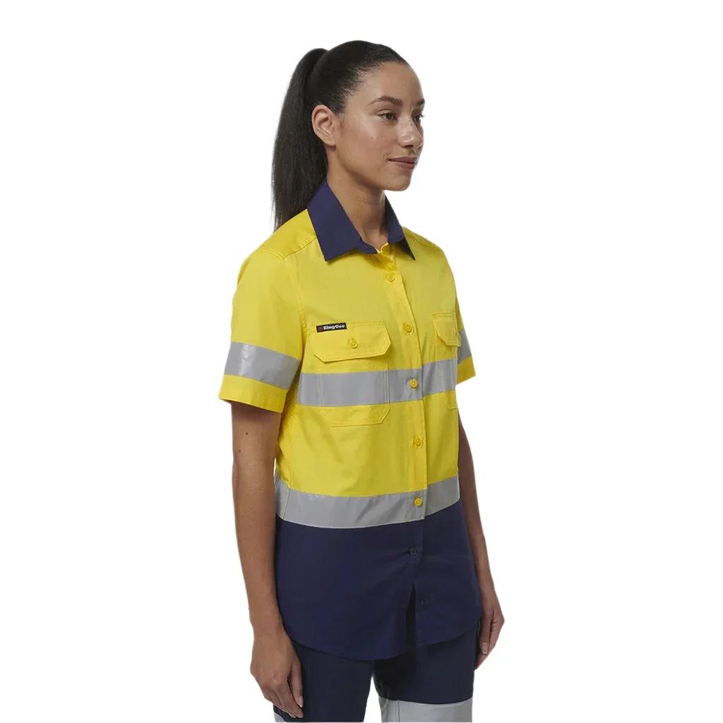 KingGee Women's Workcool Vented Reflective Short Sleeve Shirt (K44229) - Image 3
