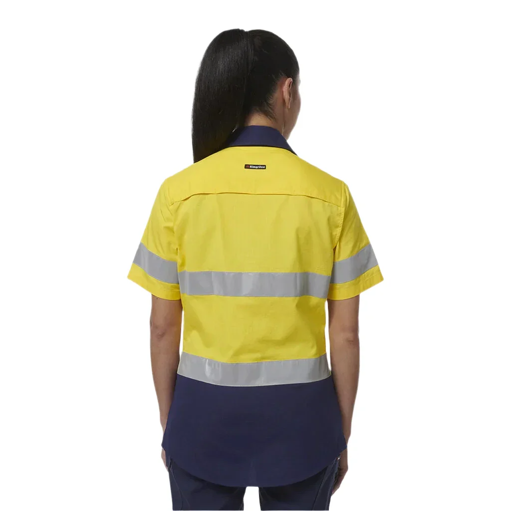 KingGee Women's Workcool Vented Reflective Short Sleeve Shirt (K44229) - Image 8
