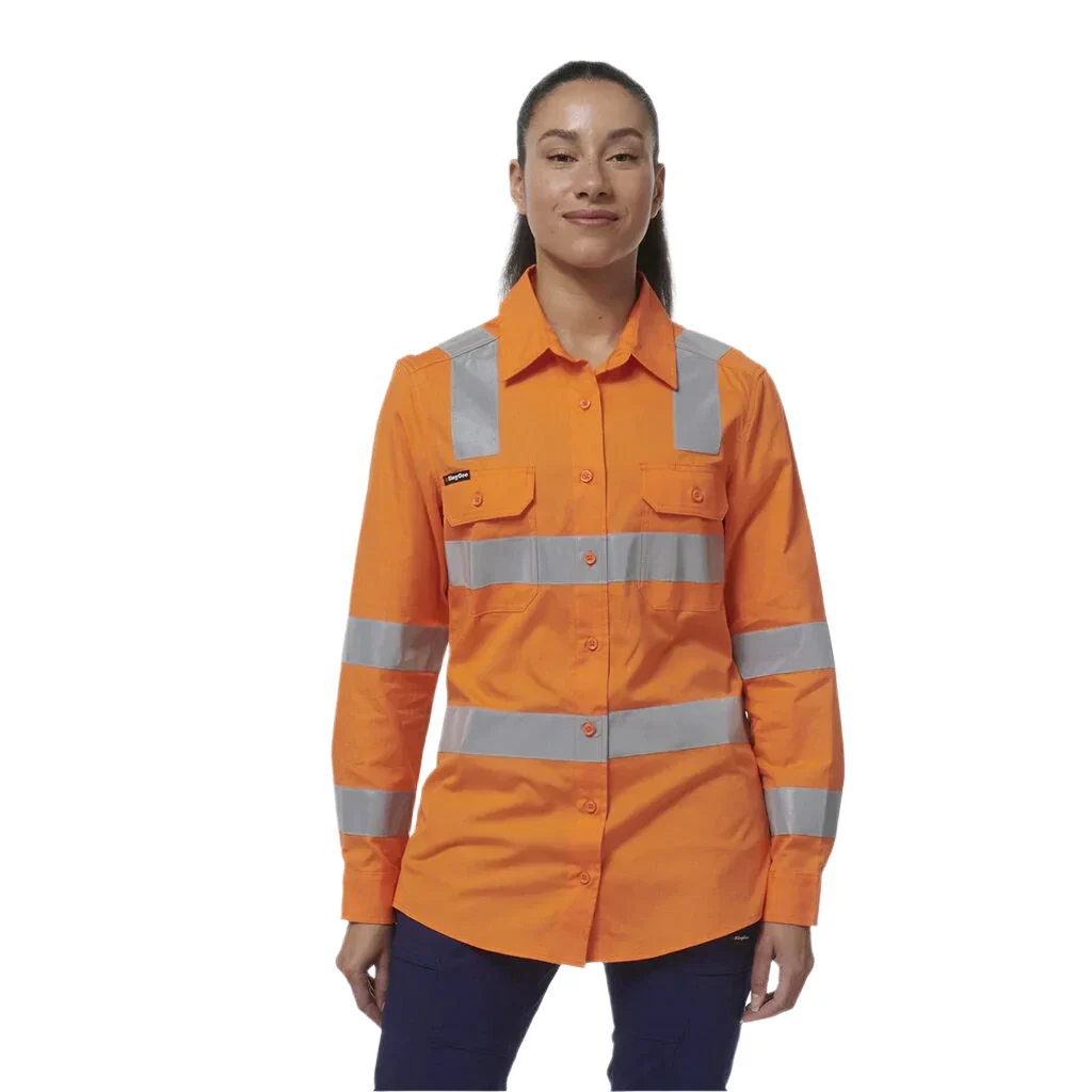 KingGee Women's Workcool Vented Vic Rail Shirt (K44232)