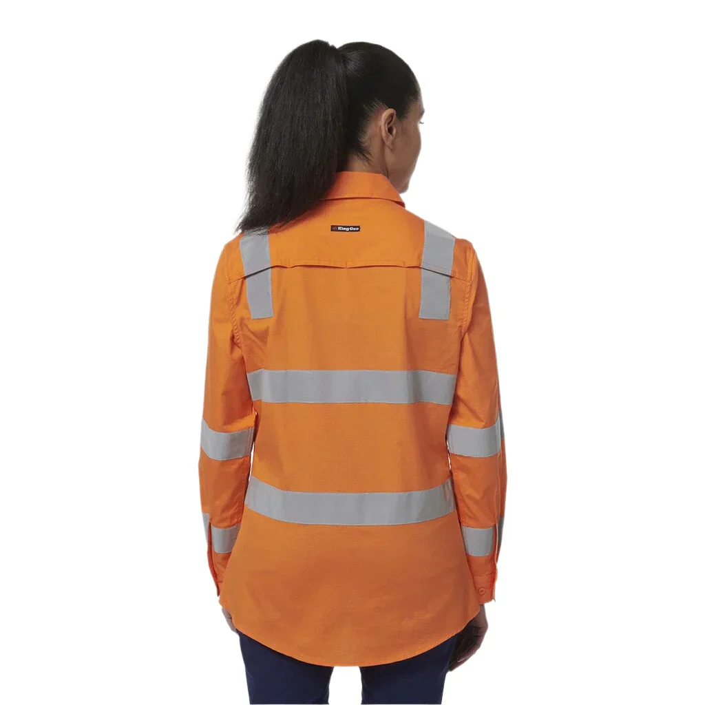 KingGee Women's Workcool Vented Vic Rail Shirt (K44232) - Image 2