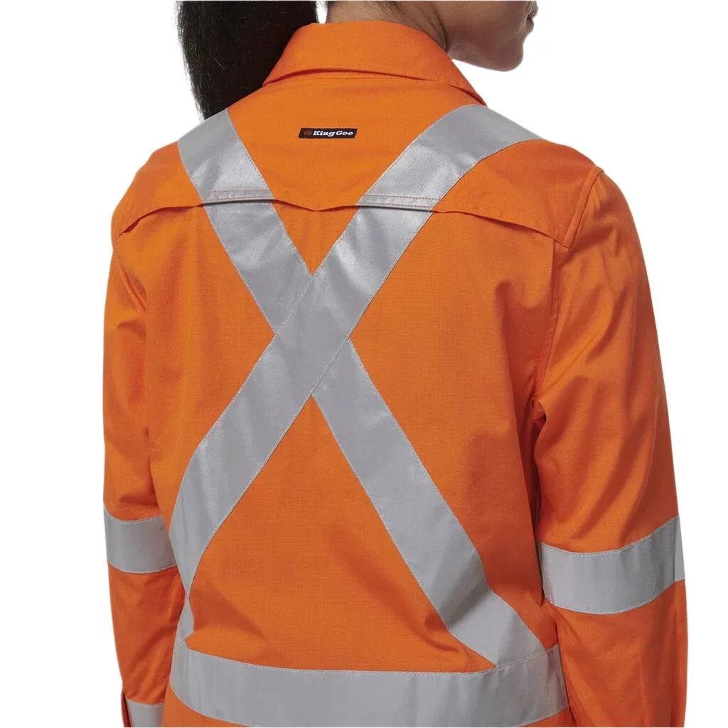 KingGee Women's Workcool Vented X Back Shirt (K44233) - Image 3