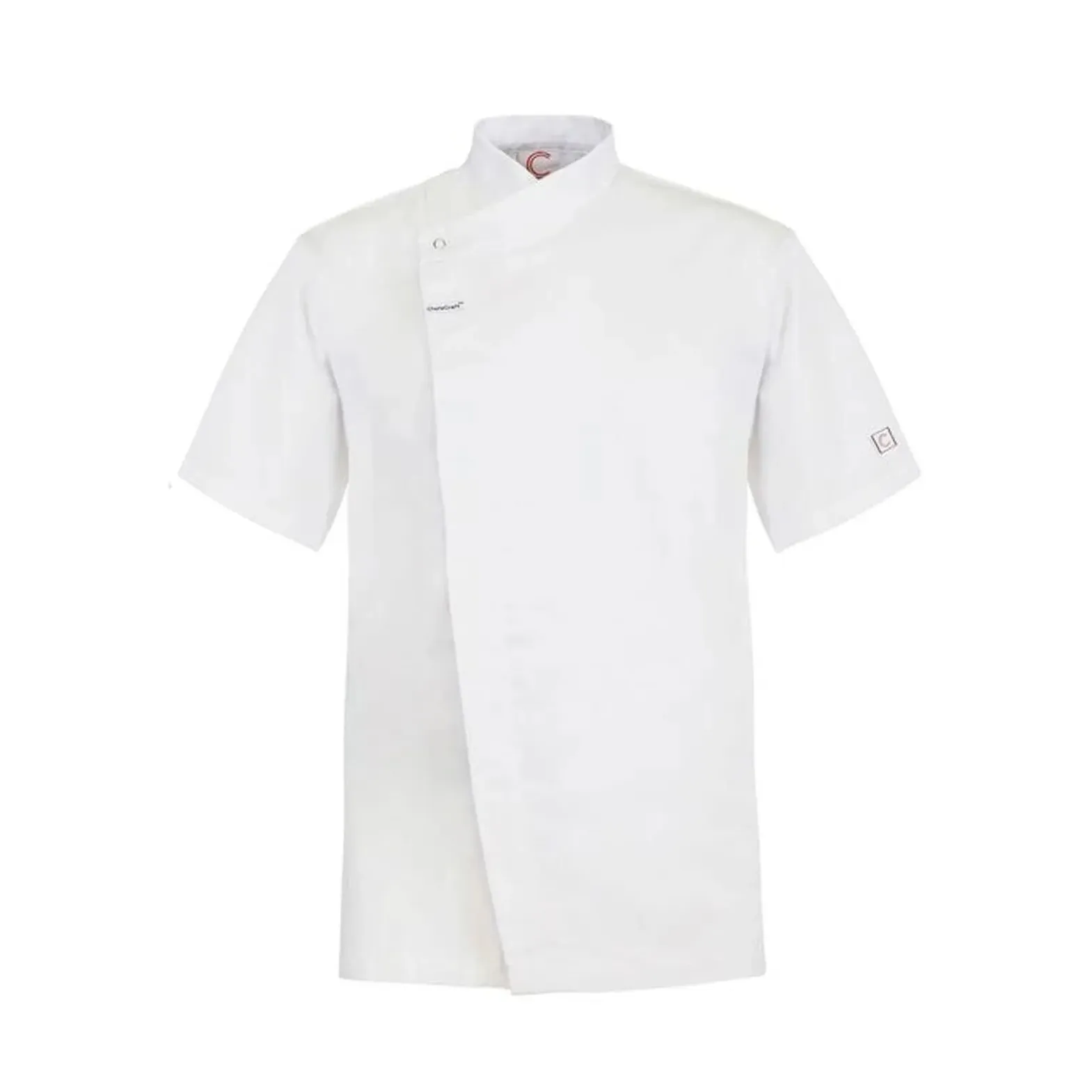 Workcraft Chefscraft Short Sleeve Chefs Tunic With Concealed Front (CJ041) - Image 3