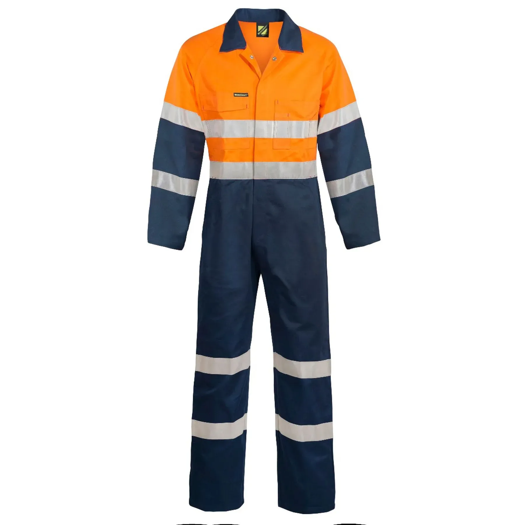 Workcraft Hi Vis Cotton Drill Reflective Industrial Laundry Coveralls (WC3056)