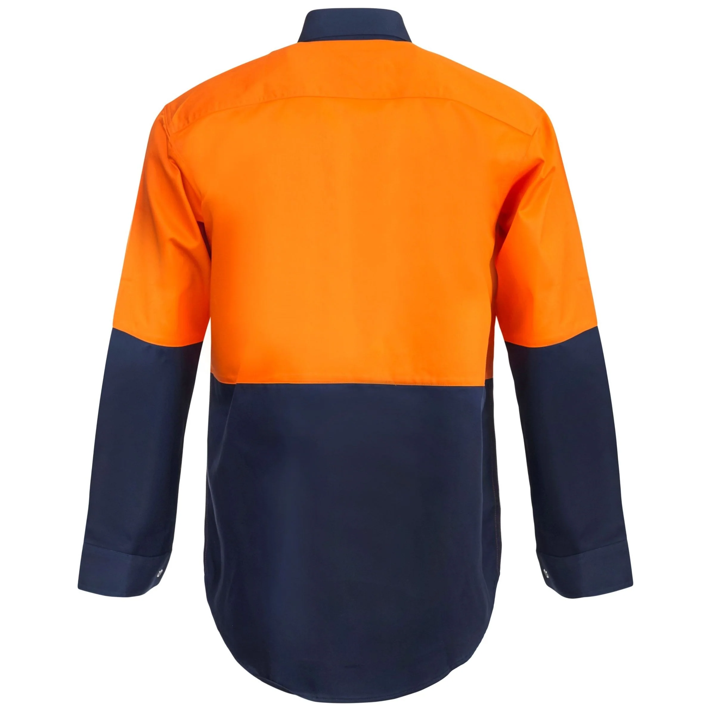 Workcraft Hi Vis Long Sleeve Cotton Drill Food Industry Shirt With Press Studs And Spare Pockets (WS3035) - Image 4