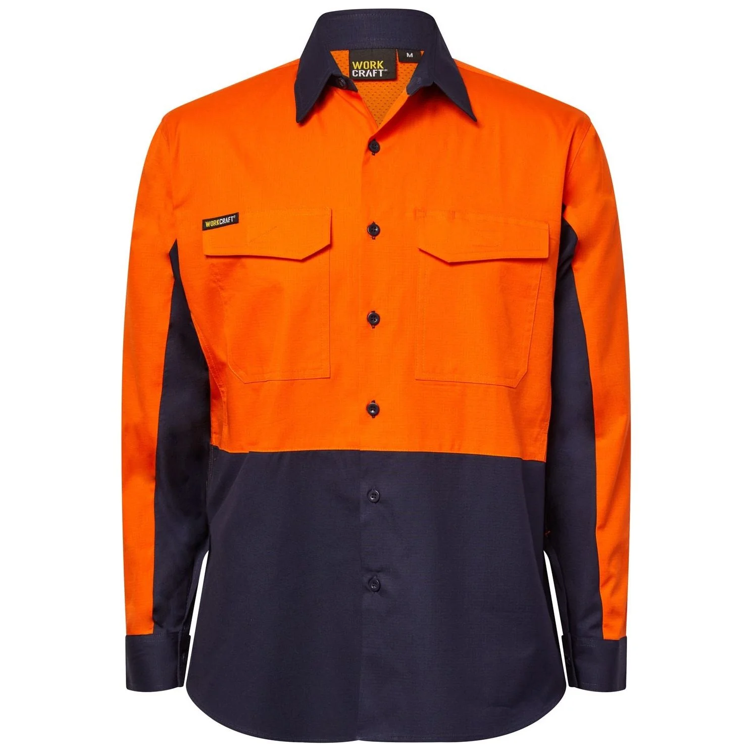 Workcraft Hi Vis Long Sleeve Vented Rip Stop Shirt (WS6066) - Image 3