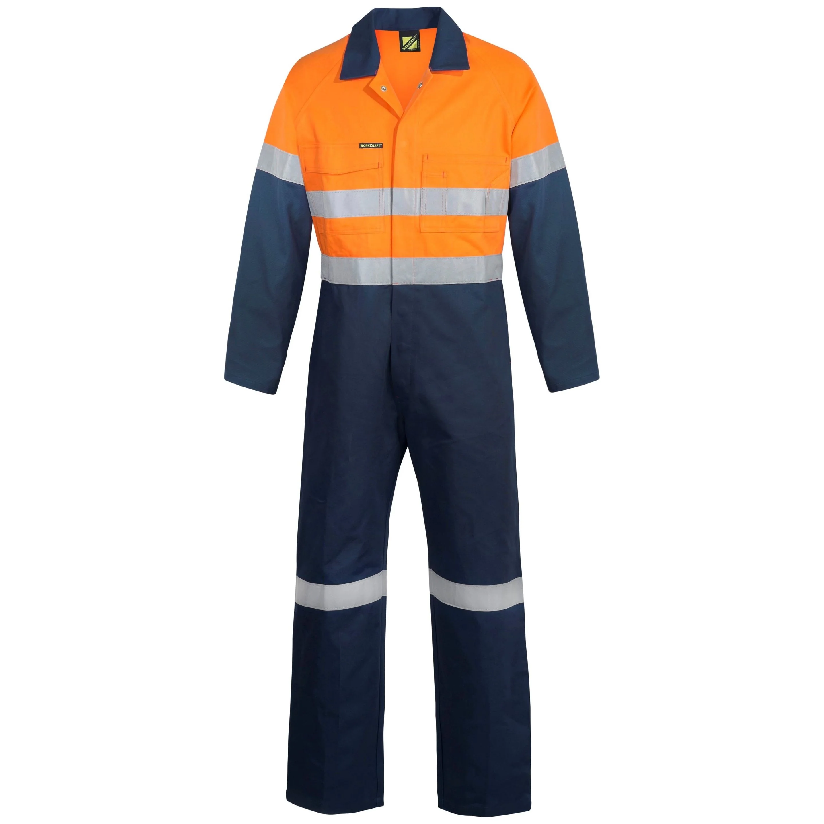 Workcraft Hi Vis Two Tone Cotton Dill Coveralls With CSR Reflective Tape (WC6093) - Image 3