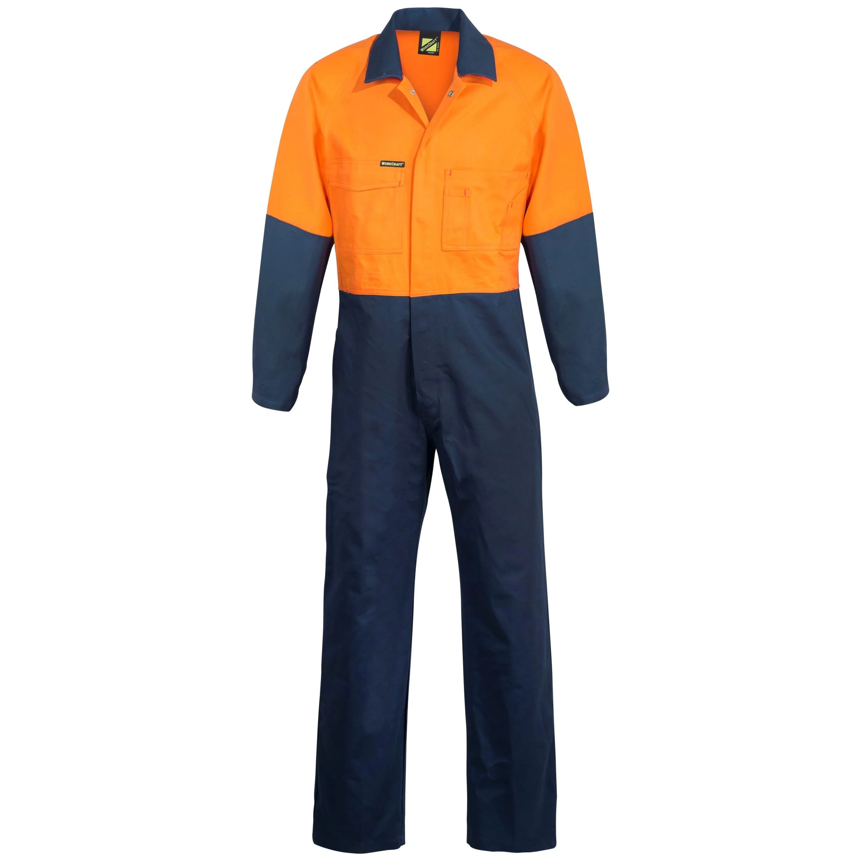 Workcraft Hi Vis Two Tone Cotton Drill Coveralls (WC3051)