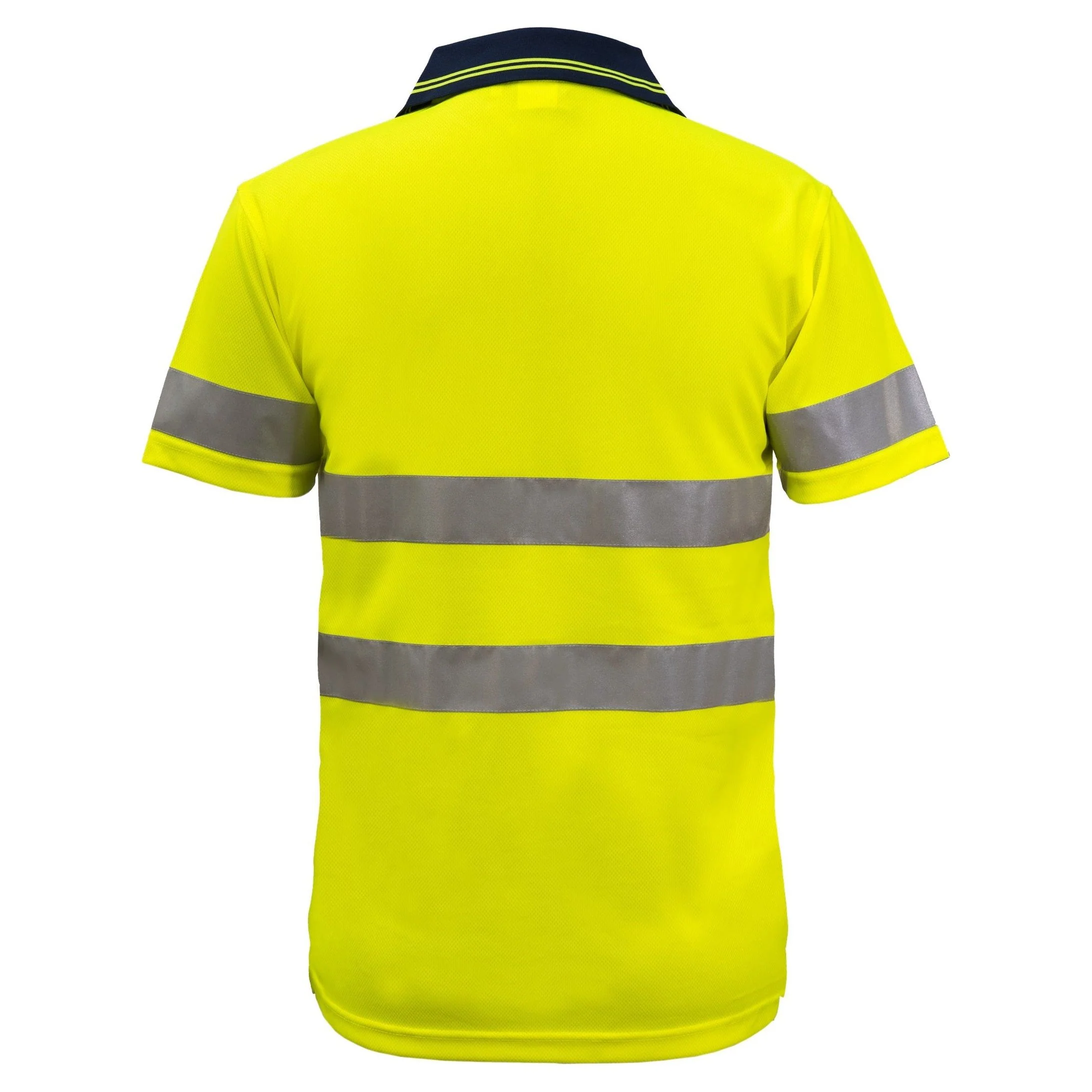 Workcraft Hi Vis Two Tone Short Sleeve Micromesh Polo With Pocket And CSR Reflective Tape (WSP410) - Image 2