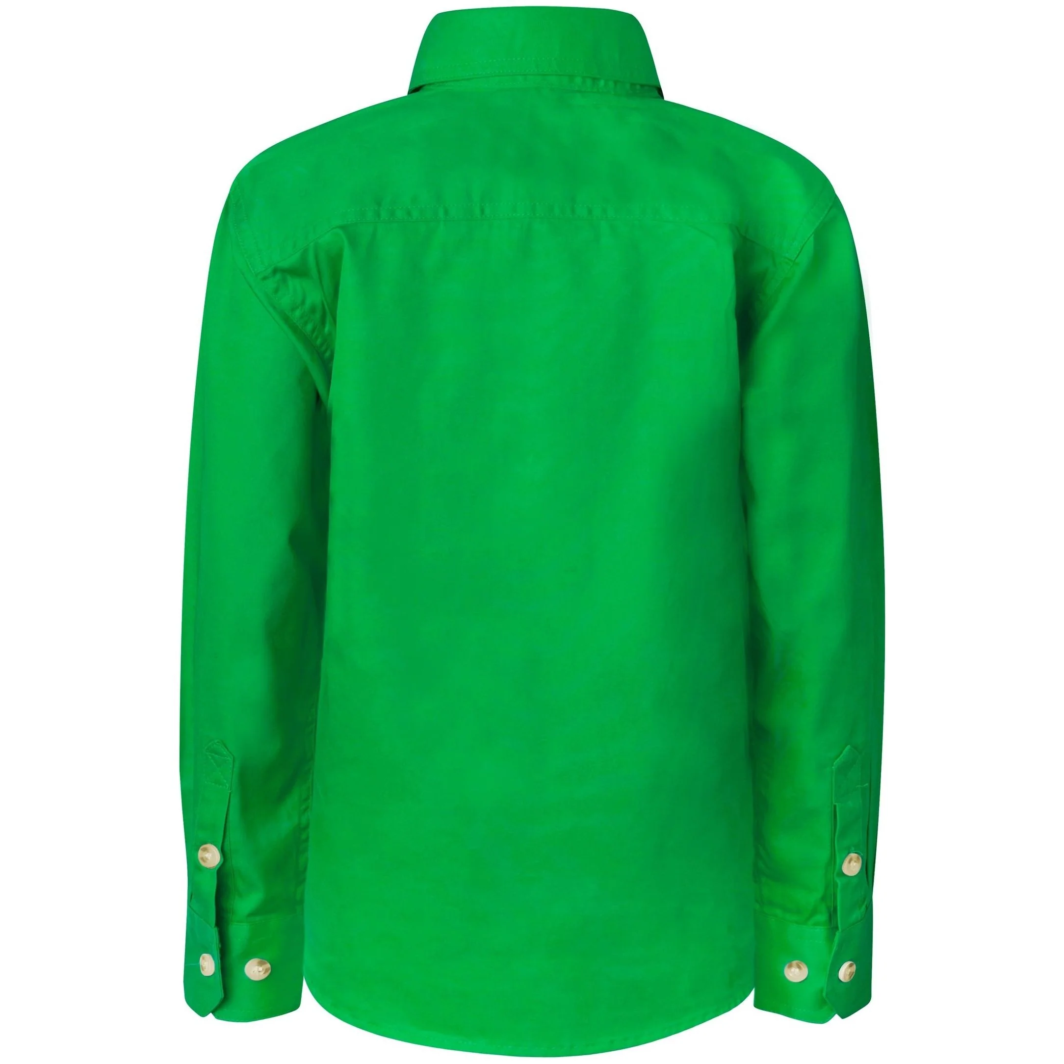 Workcraft Kids Lightweight Long Sleeve Closed Front Cotton Drill Shirt (WSK131) - Image 10