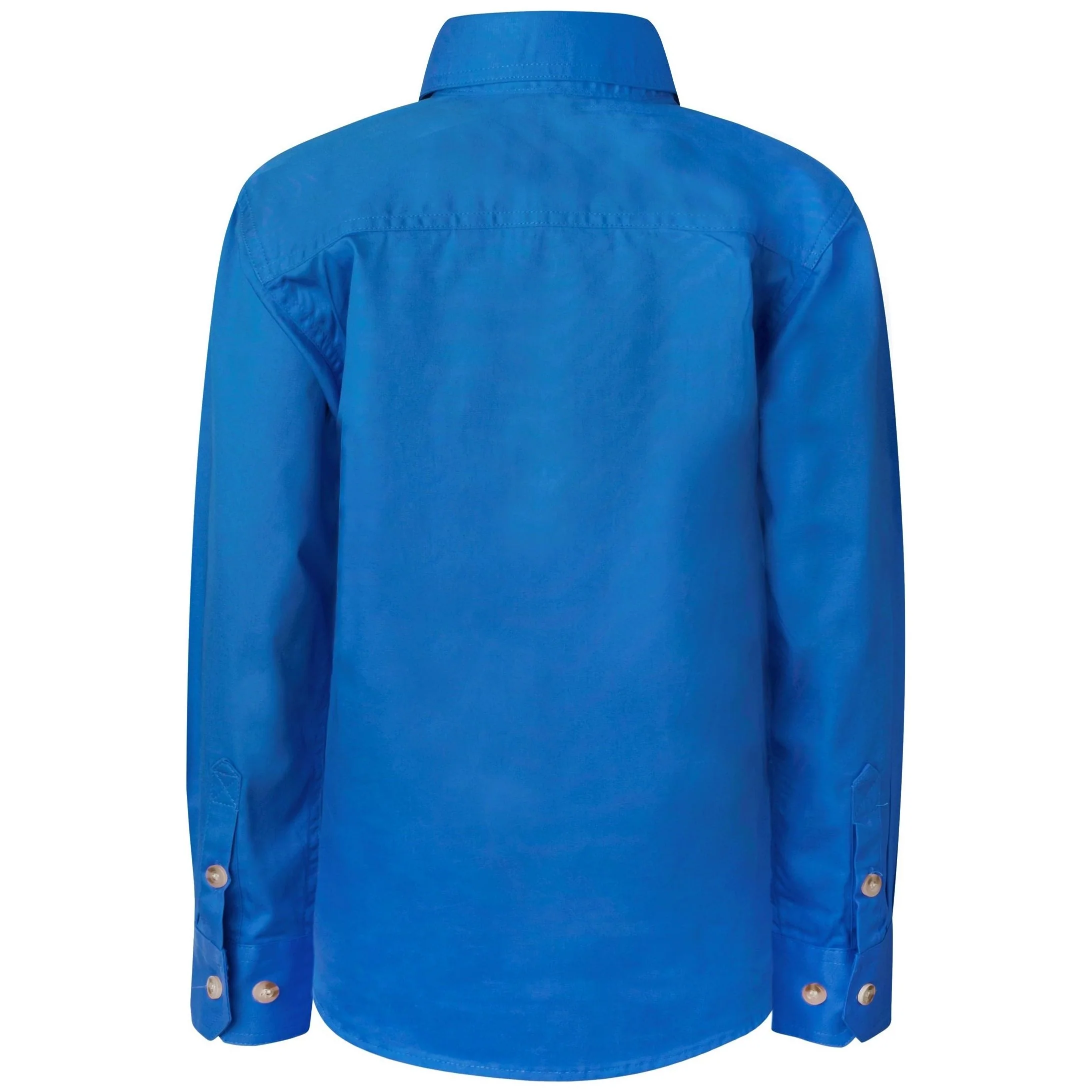 Workcraft Kids Lightweight Long Sleeve Closed Front Cotton Drill Shirt (WSK131) - Image 6