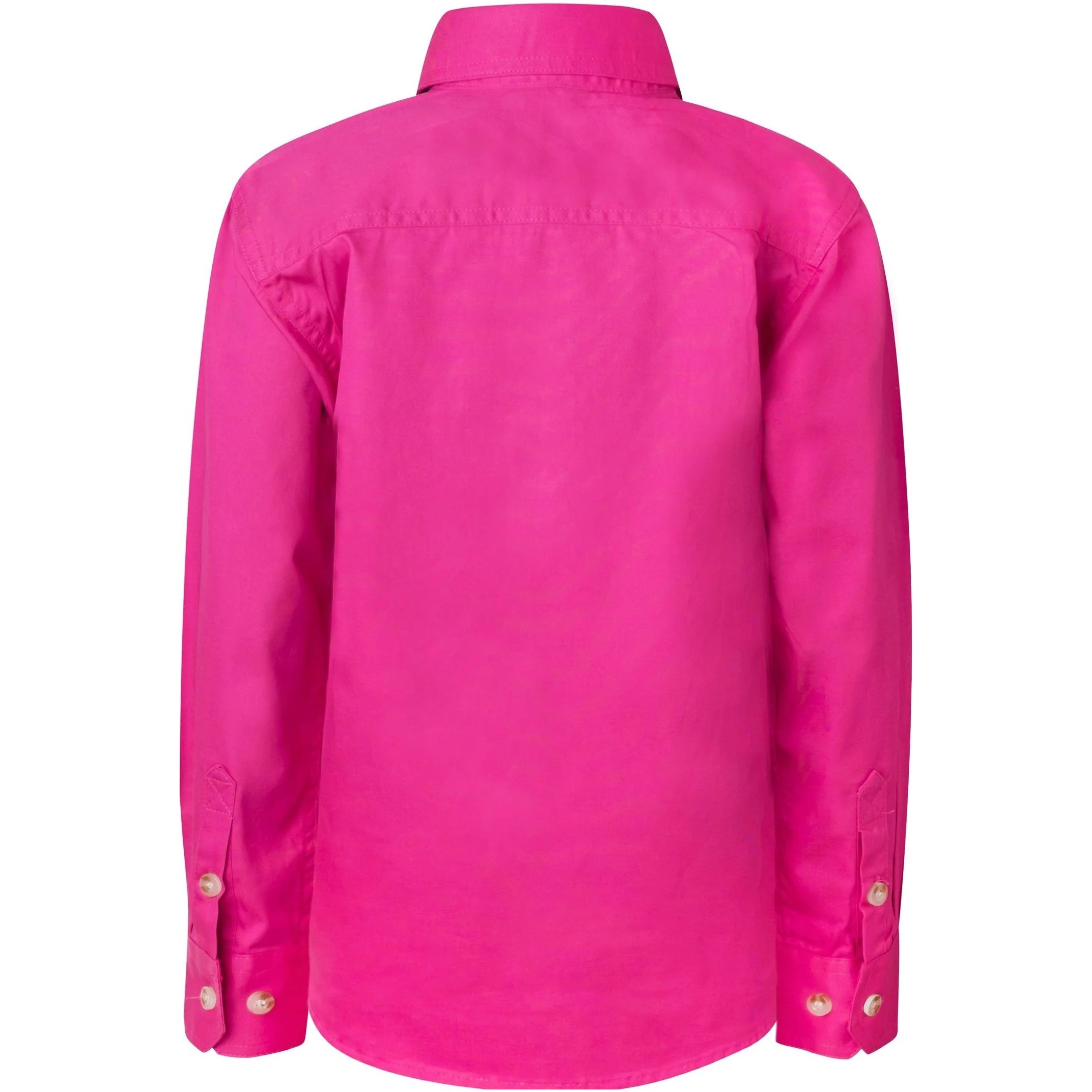 Workcraft Kids Lightweight Long Sleeve Closed Front Cotton Drill Shirt (WSK131) - Image 8