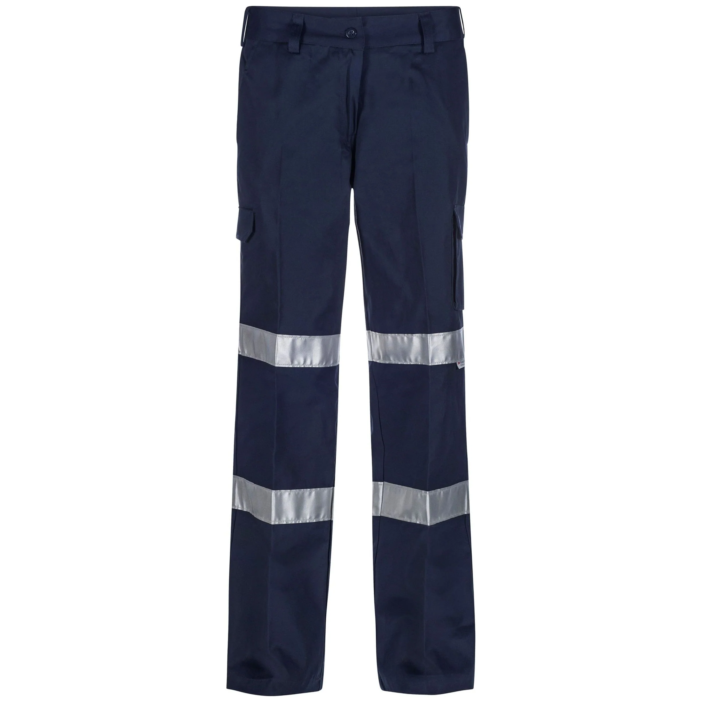 Workcraft Ladies Reflective Mid Weight Cargo Cotton Drill Trouser With Tape (WPL075)