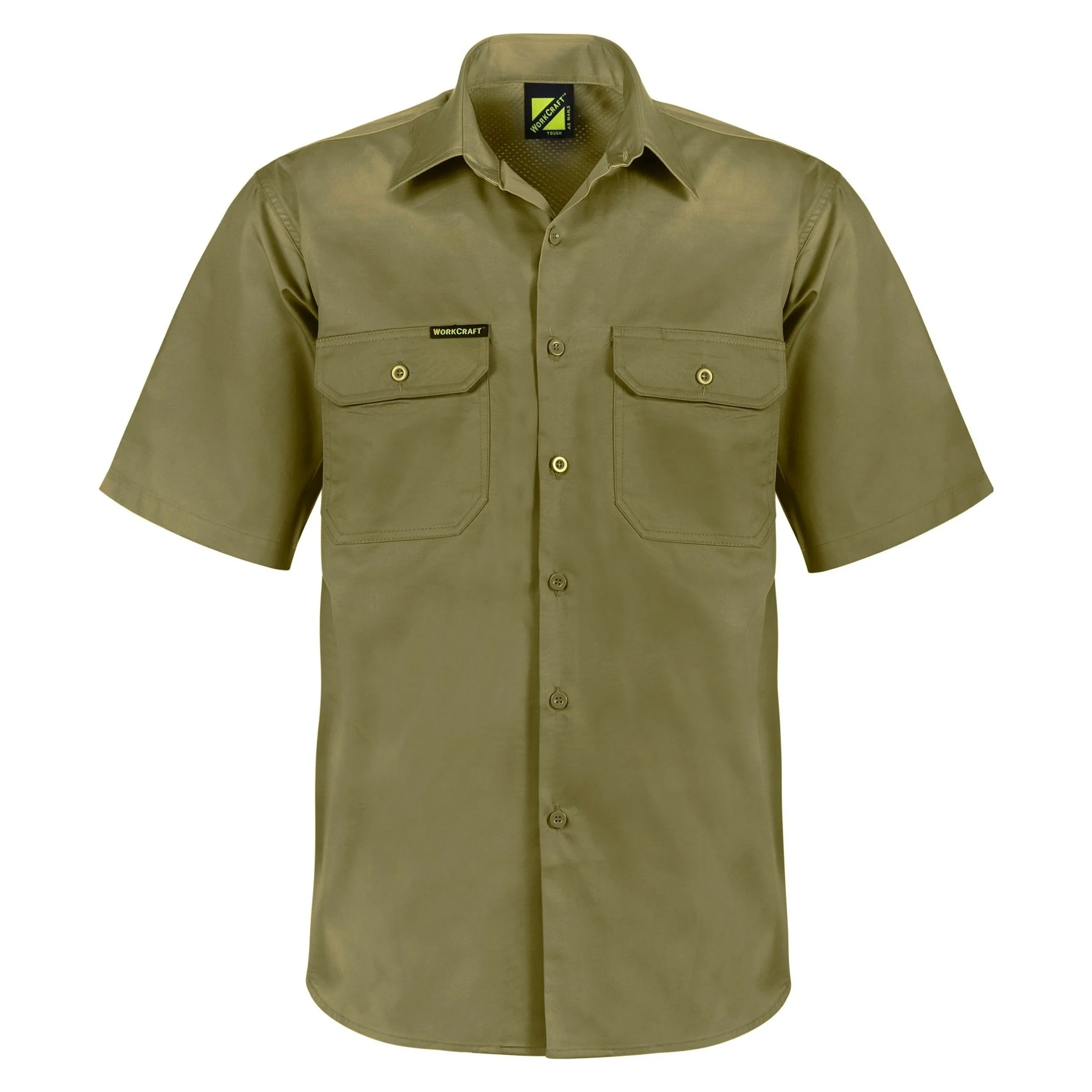 Workcraft Lightweight Short Sleeve Vented Cotton Drill Shirt (WS4012) - Image 3
