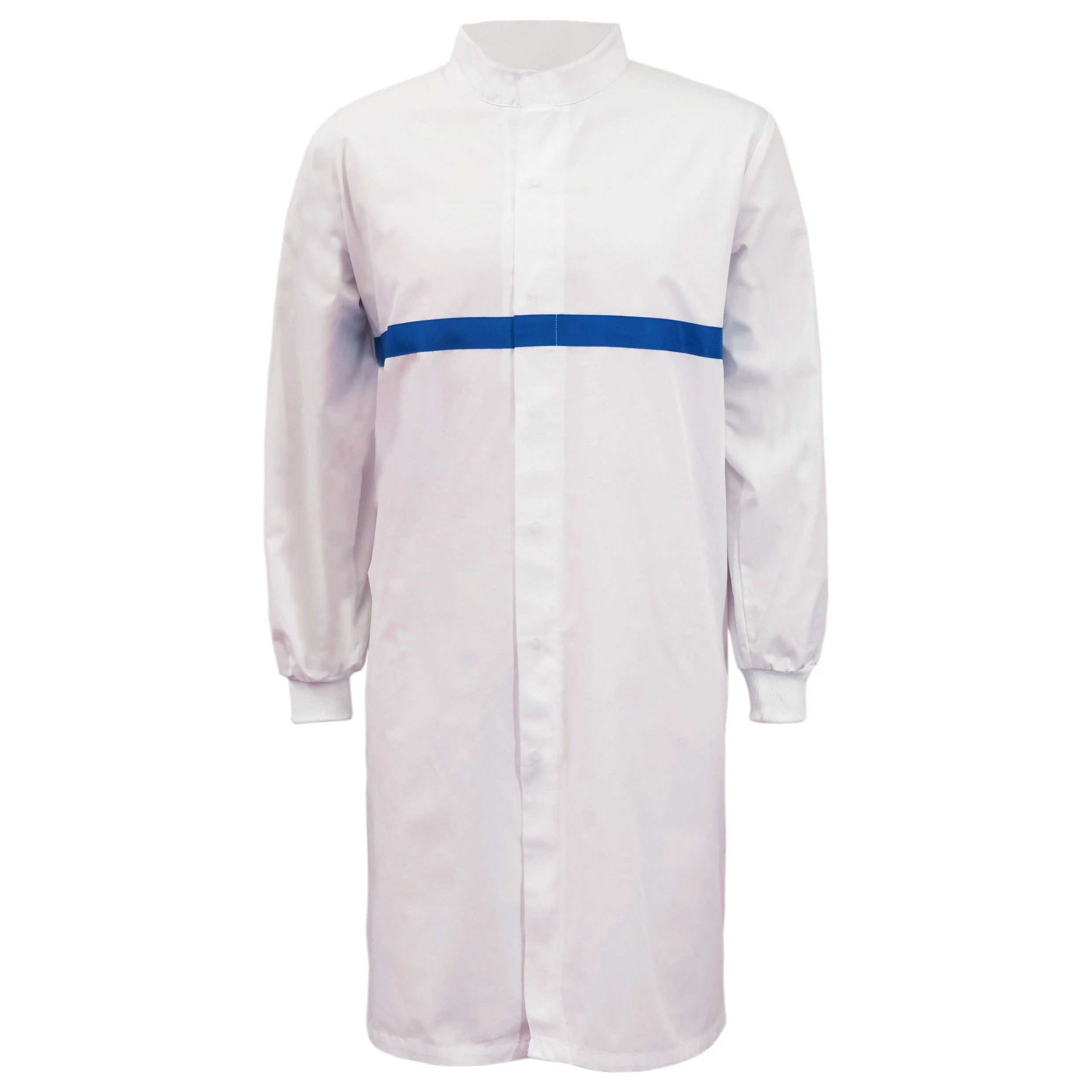 Workcraft Long Sleeve Food Industry Long Length Dustcoat With Contrast Trims On Chest (MTO) (WJ3198) - Image 5