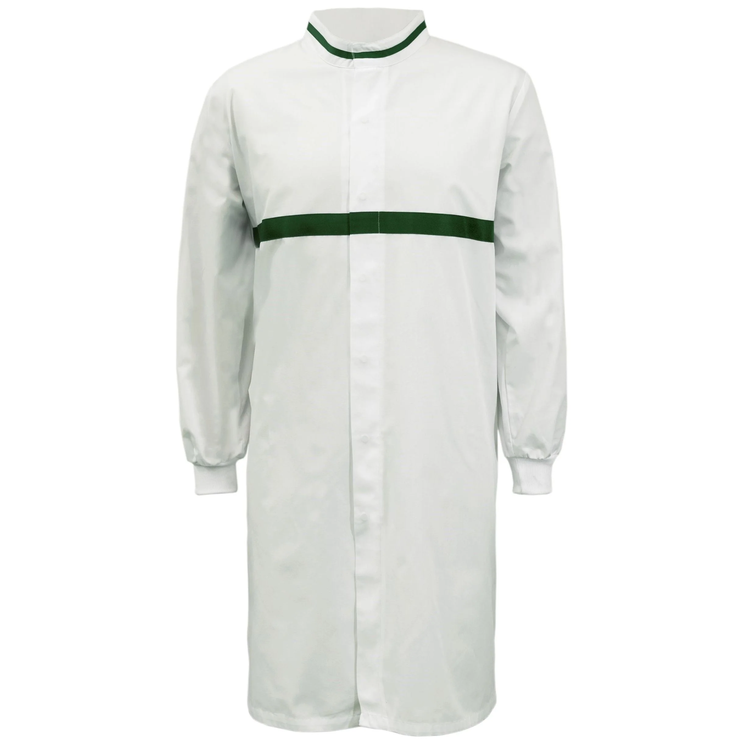 Workcraft Long Sleeve Food Industry Long Length Dustcoat WIth Contrast Trims On Collar And Chest (MTO) (WJ3197) - Image 4