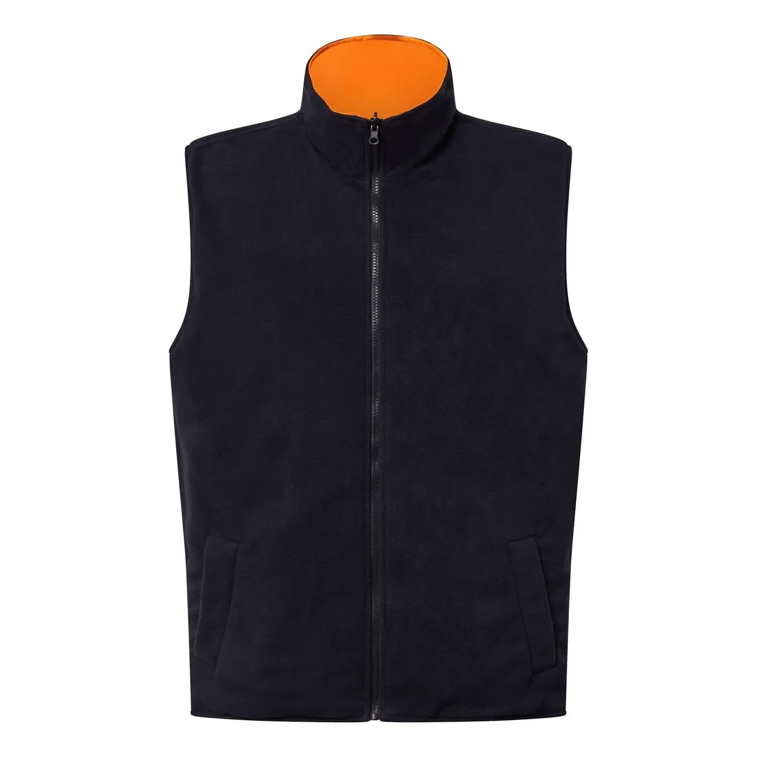 Workcraft Vic Rail Hi Vis Reveresible Fleece Reflective Vest With Tape (WW9026) - Image 3